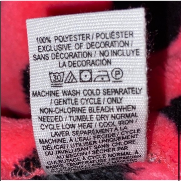 Victoria’s Secret Pink women’s polka dot hot pink plush robe size XS/S cozy warm - Picture 8 of 10